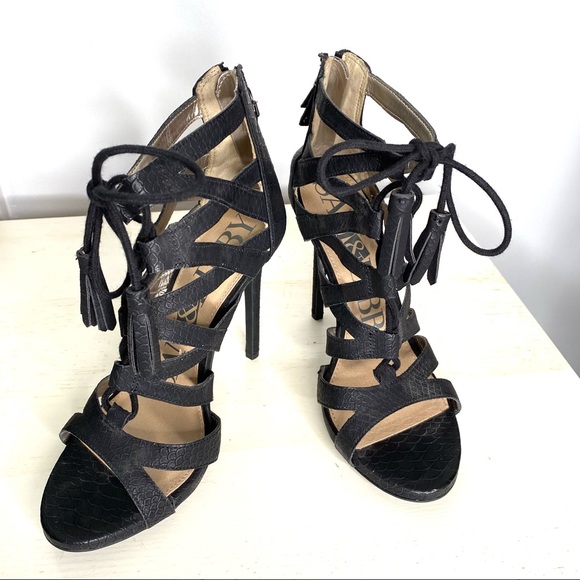 Sam & Libby Strappy Caged Stiletto Heels - Picture 2 of 8